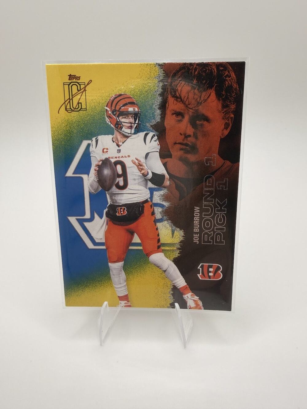 2025 Topps Signature Football #13 Joe Burrow Bengals Green/Purple Parallel
